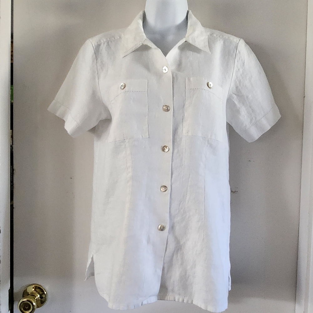VTG Edward Irish Linen Shirt Size PM